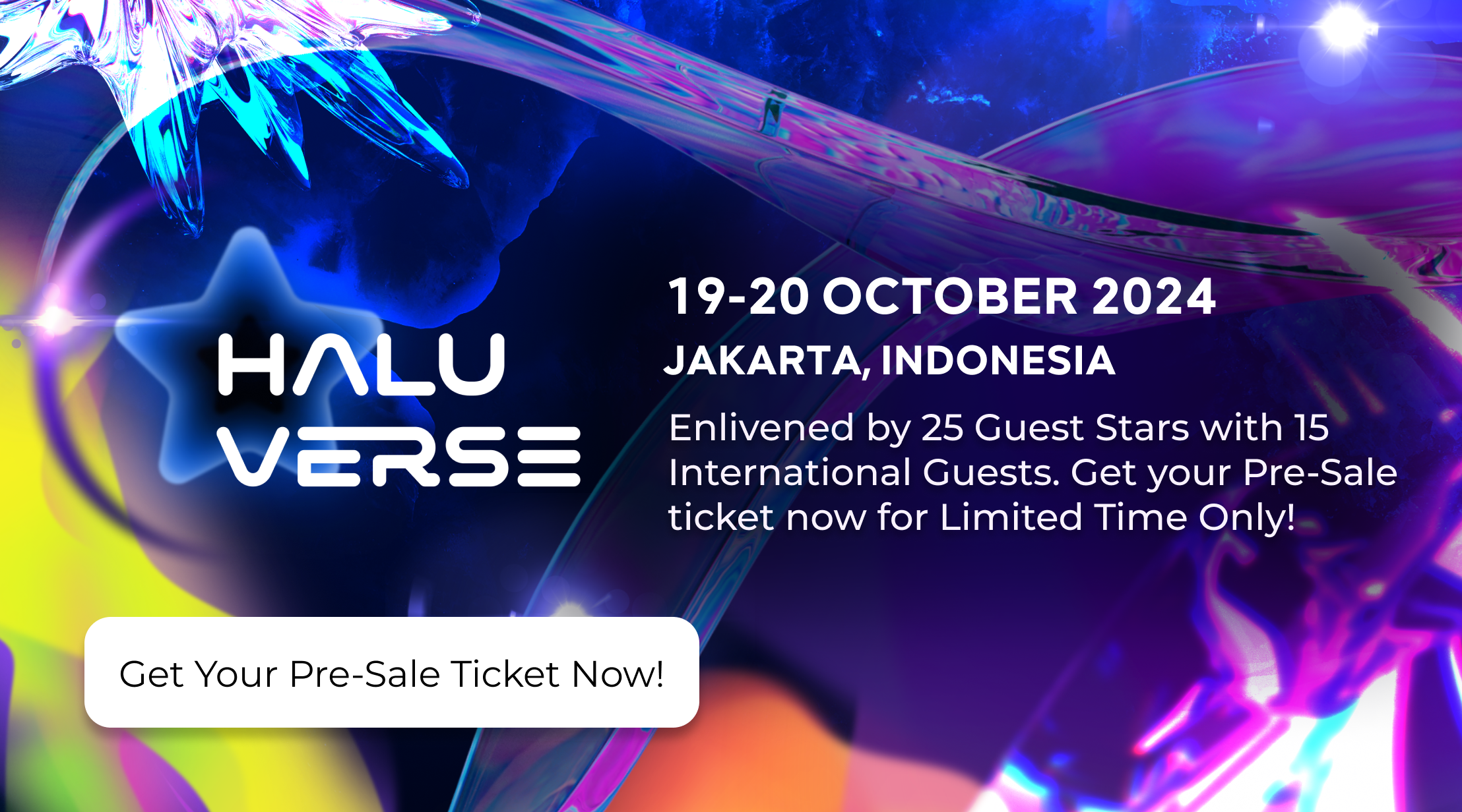 HALUFEST Pre-Sale Ticket, Enlivened by 25 Guest Stars with 15 International Guests.