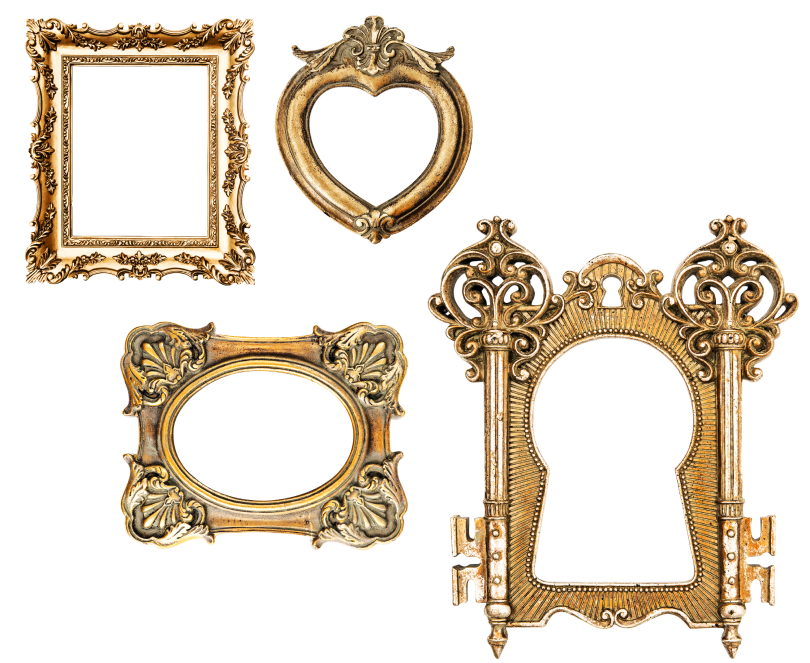 assorted gold frame
